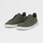 ZEGNA LIGHT ARMY GREEN TRIPLE STITCH™ SECONDSKIN SNEAKERS - Image 7