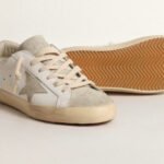 Golden Goose Super-Star with gray star and silver glitter heel tab(Women's) - Image 4