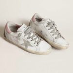 Golden Goose Super-Star with gray suede star and pink leather heel tab(Women's) - Image 3