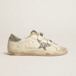 Golden Goose Super-Star Old School with silver glitter star and ice-gray suede tongue(Women's) - Image 2