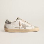 Golden Goose Super-Star with gray star and silver glitter heel tab(Women's) - Image 2