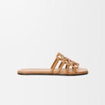 Loewe Petal Anagram leather slides 'Camel' - Image 2