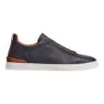 BLACK DEERSKIN TRIPLE STITCH™ SNEAKERS Black