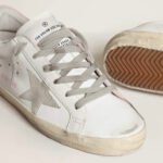 Golden Goose Super-Star with gray suede star and pink leather heel tab(Women's) - Image 4
