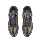 Louis Vuitton LV Trainer Sneakers – Gold / Black - Image 3