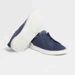 ZEGNA UTILITY BLUE SUEDE TRIPLE STITCH™ SNEAKERS - Image 6