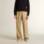 Golden Goose True-Star in white nappa leather with gold star and beige suede heel tab(Women's) - Image 10