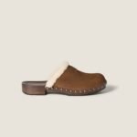 Miu Miu Suede clogs 'Cocoa Brown' - Image 2