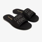 Miu Miu Wmns Slide 'Black Brandy' - Image 4