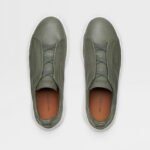 ZEGNA LIGHT ARMY GREEN TRIPLE STITCH™ SECONDSKIN SNEAKERS - Image 4