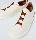 Zegna Triple Stitch leather sneakers WHITE TRIPLE STITCH Off White - Image 7