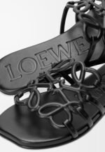 Loewe Petal Anagram leather slides 'All Black' - Image 5