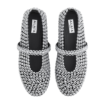 Alaïa Suede Glass-Embellished Ballet Flats - Image 3