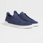 ZEGNA UTILITY BLUE SUEDE TRIPLE STITCH™ SNEAKERS - Image 3