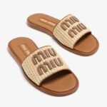 Miu Miu Wmns Slide 'Beige Brandy' - Image 4