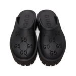 Gucci Platform Perforated G Sandal 'Black' - Image 3