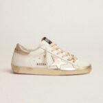 Golden Goose Super-Star with gold sparkle foxing and metal stud lettering(Women's) - Image 2