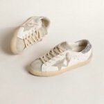 Golden Goose Super-Star with gray star and silver glitter heel tab(Women's) - Image 3