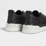 Zegna Triple Stitch leather sneakers BLACK SECONDSKIN TRIPLE STITCH - Image 5