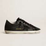 Golden Goose Super-Star in black nappa with black star and glitter heel tab(Women's) - Image 2