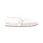 Alaïa Buckle Ballet Flats | White