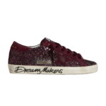 Golden Goose Super-Star LTD in cherry glitter with cherry suede star(Women's)