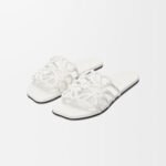 Loewe Petal Anagram leather slides 'All white' - Image 4