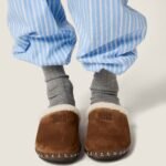 Miu Miu Suede clogs 'Cocoa Brown' - Image 6