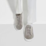 ZEGNA GREY MÉLANGE SUEDE TRIPLE STITCH™ SNEAKERS - Image 7