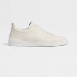 ZEGNA WHITE DEERSKIN TRIPLE STITCH™ SNEAKERS White - Image 2