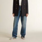 Golden Goose True-Star in silver sequins with black star and silver leather heel tab(Women's) - Image 10