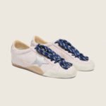 Golden Goos True-Star in pastel pink suede with silver star and heel tab(Women's) - Image 5