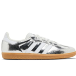 Adidas Samba OG - Silver Metallic Cracked Leather